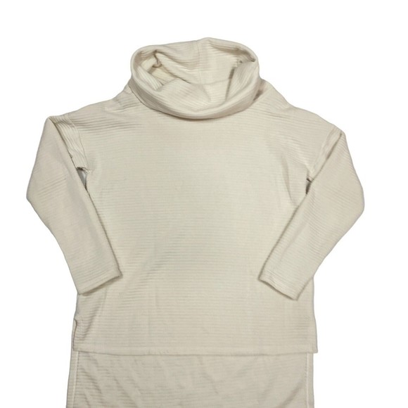 Lily Black Sweater Women's Size Small Ivory Cowl Neck‎ Pullover Ribbed High Low - Picture 1 of 8
